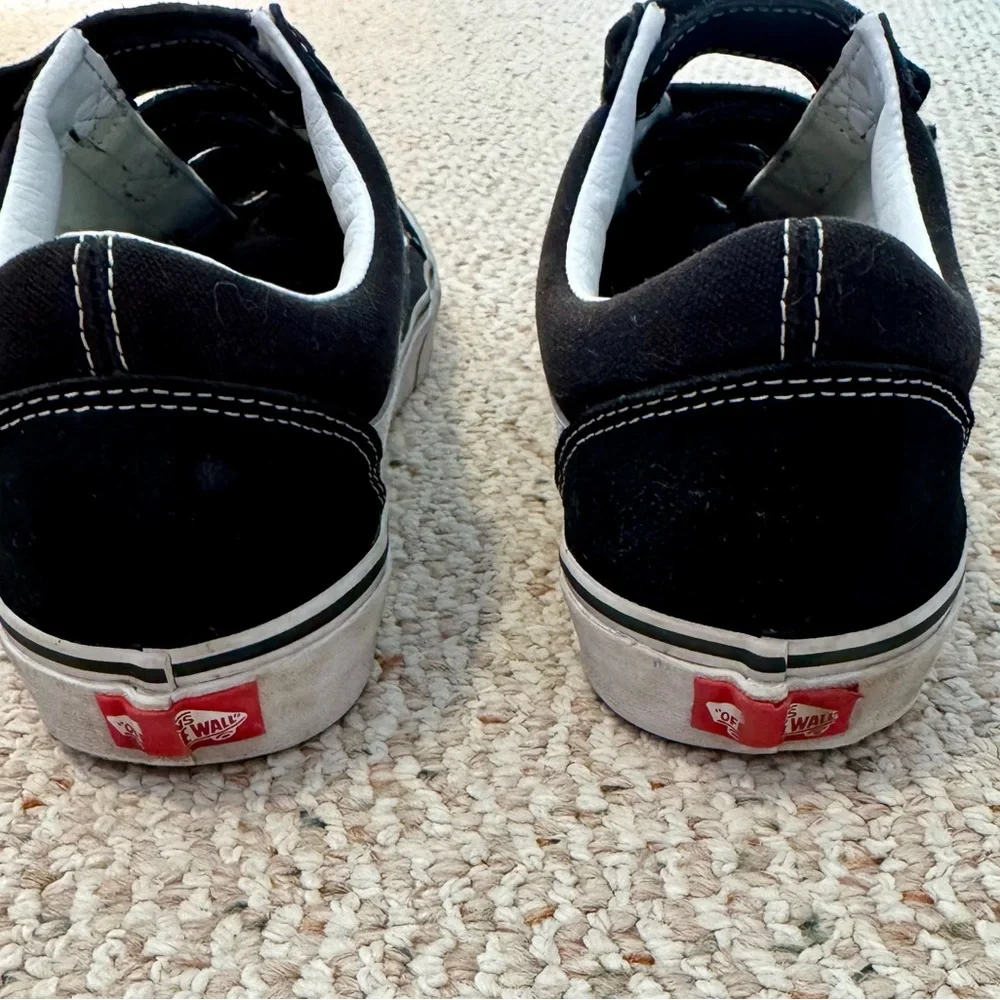VANS Black and White Velcro Sneakers - Picture 6 of 8